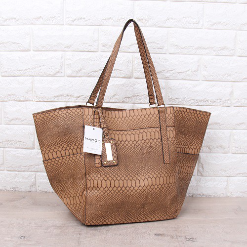 6204 Mango Croco Tote Bag