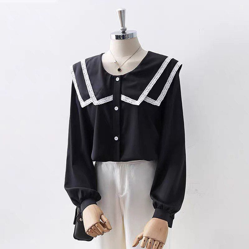 Hana Blouse Atasan Top Muslim Polos Korean Style Fashion Remaja Wanita Terlaris