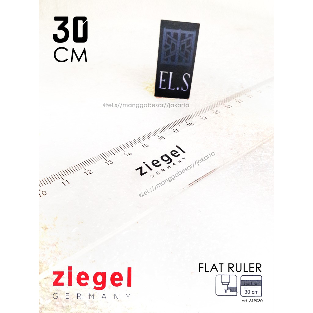 

Ziegel Flat Ruler 30 cm (Penggaris) SF6