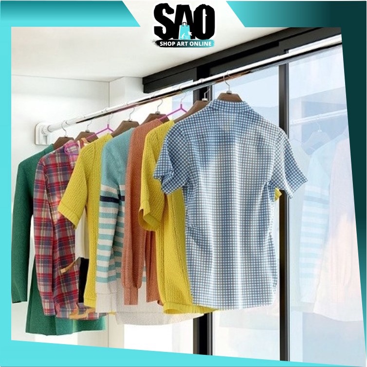 SAO - H5396 Tiang Jemuran Baju Fleksibel Tanpa Paku & Bisa Di Lipat / Tiang Gantungan Flexible Tanpa