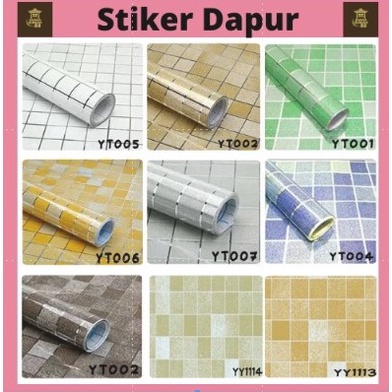 Wallpaper Stiker Dapur Anti Minyak dan Panas Sticker Dinding Kamar Mandi Anti Air Wallstiker Size 45cm X 5m - DR88