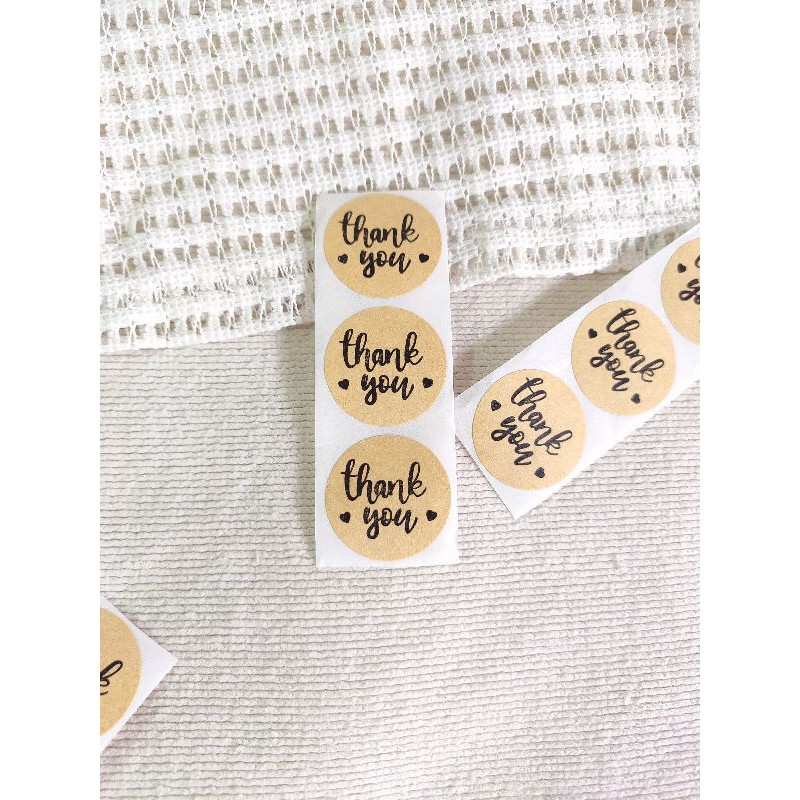 

Stiker Label Bulat Thank You stiker segel kemasan | 3pcs/1sheet FGS.ID