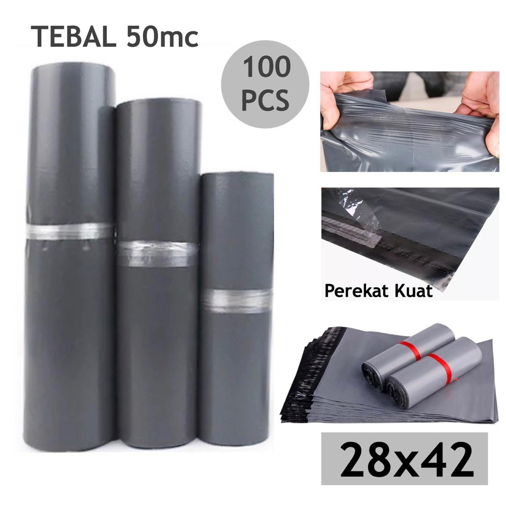 

Polymailer (28x42) Plastik Packing Online Shop - Tebal 50mc