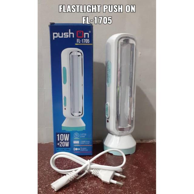 Push On senter 10 Watt FL 1705 + Emergency 20 Watt Super Terang Berkualitas Tahan Lama