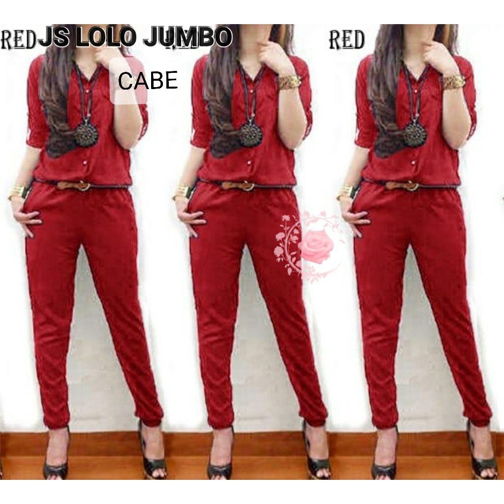 JUMPSUIT SETELAN LOLO XL 2XL 3XL 5XL / FASHION WANITA TERBARU / BAJU CELANA PESTA KASUAL PARTY