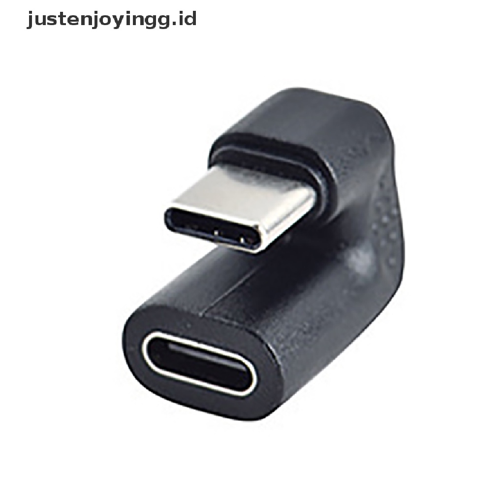 // justenjoyingg.id // 180 Degree Right Angle USB 3.1 Type C Male To Female USB-C Converter Adapter ~