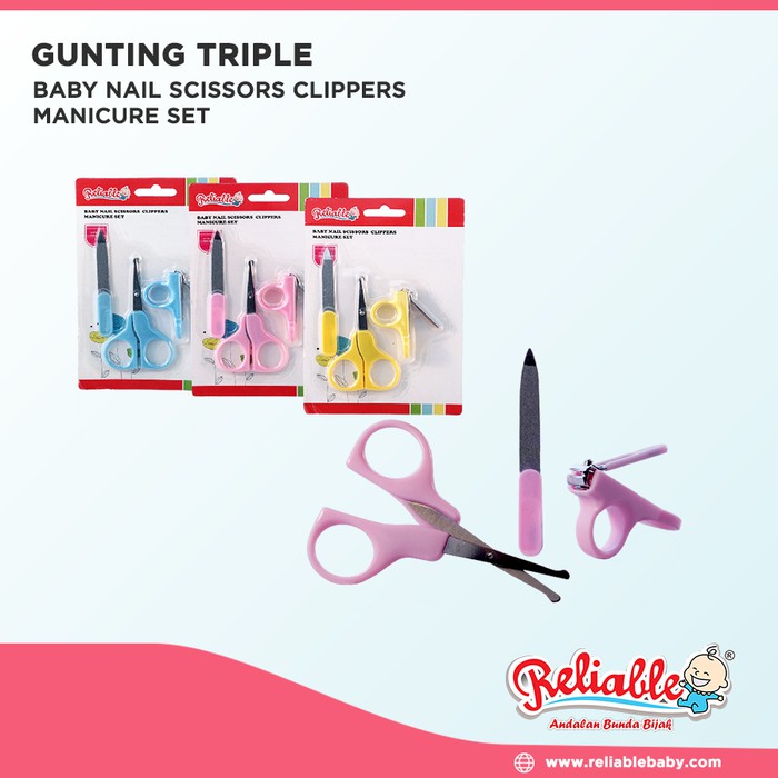 Reliable RAC-8813 Gunting Kuku Anak Triple Perawatan Kuku Bayi 3in1