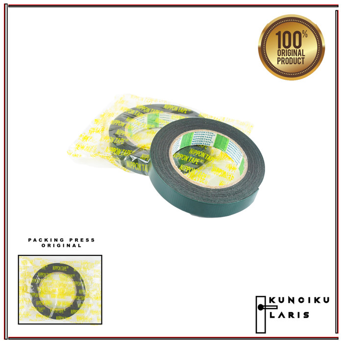 

Double Tape Nippon Tape ORIGINAL Isolasi Bolak Balik Foam Hijau Busa
