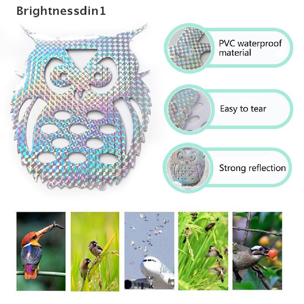 10pcs Laser Gantung Pengusir Burung Hantu Model Reflektif 1 In 1 Untuk Taman