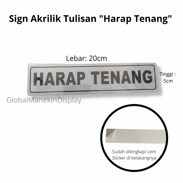

Stiker Harap Tenang Acrylic Akrilik