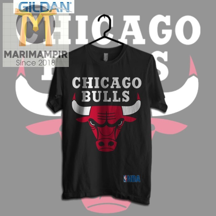 Marimampir NBA - Chicago Bulls Kaos Sport Original Gildan - M