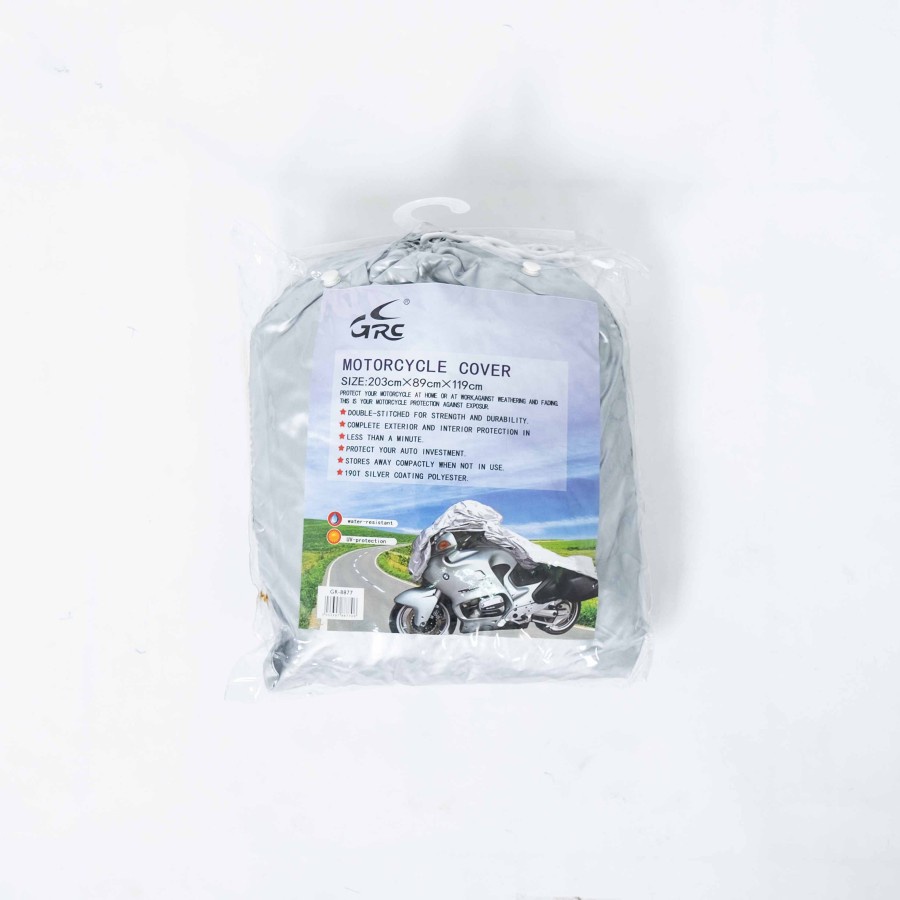 Cover sarung selimut tutup motor / sarung motor silver polos besar / GRC - 8877