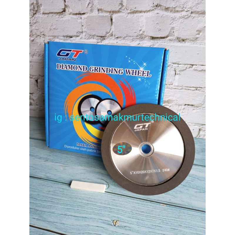 GT 5&quot; Diamond Asah Intan 2 Sisi Diamond Grinding Wheel TCT 5 inch #240