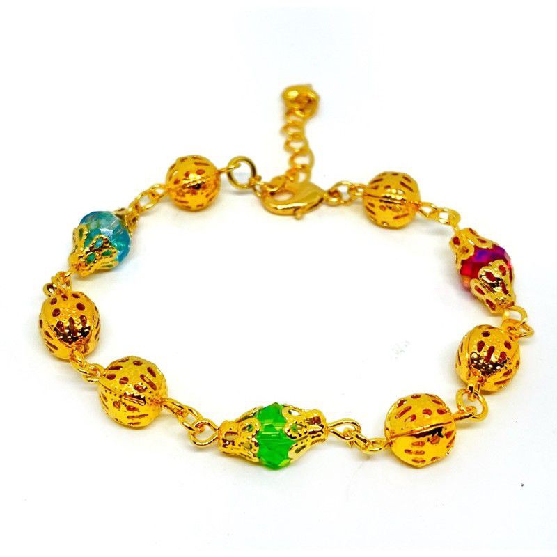 gelang tangan wanita //gelang lapis emas kombinasi kristal//gelamg tangan