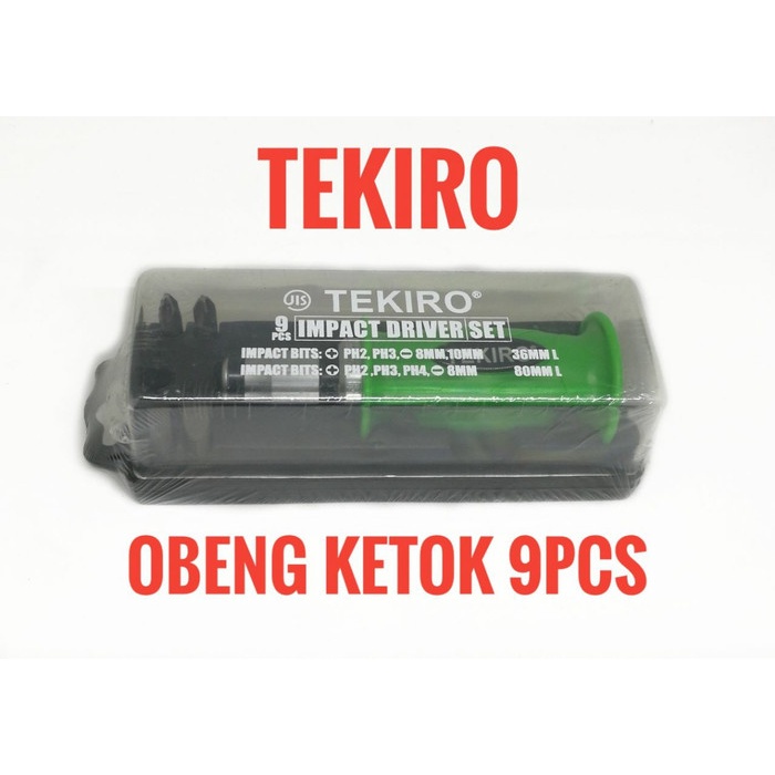 TEKIRO OBENG KETOK SET 9 PCS / TEKIRO MATA IMPACT DRIVER 9 PCS