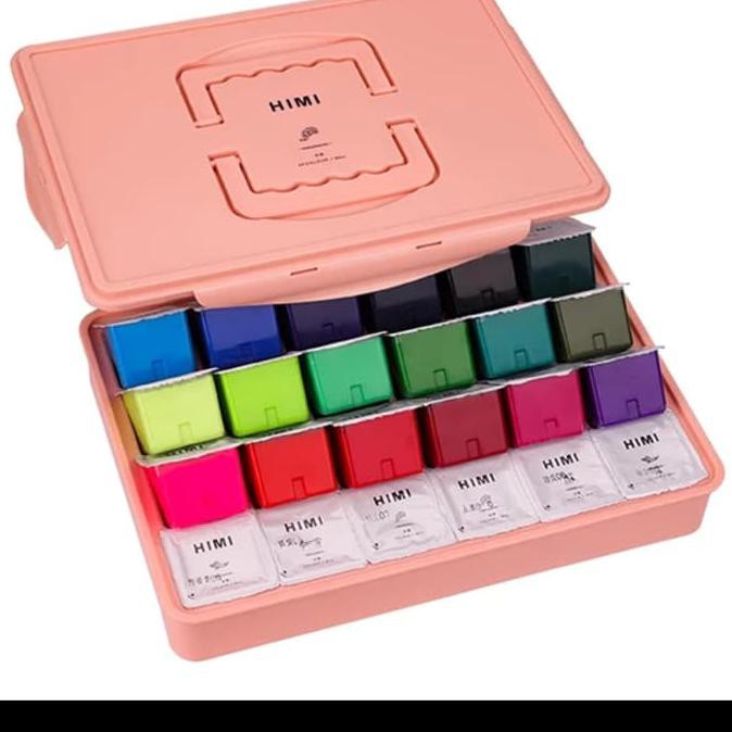 

Stok Baru! Miya Himi Gouache Color 24Clr X 80Ml With Case - Pink Himi Termurah