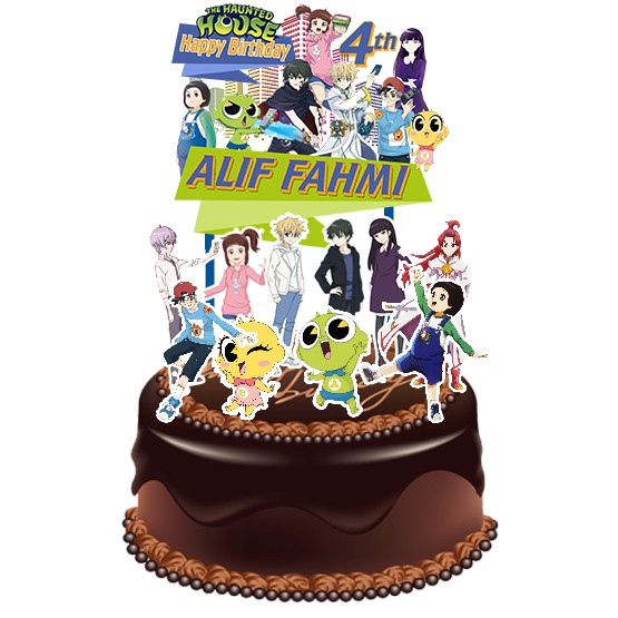 Shinbi Apartment / Haunted House Topper Cake Birthday / Hiasan Kue Ulang Tahun
