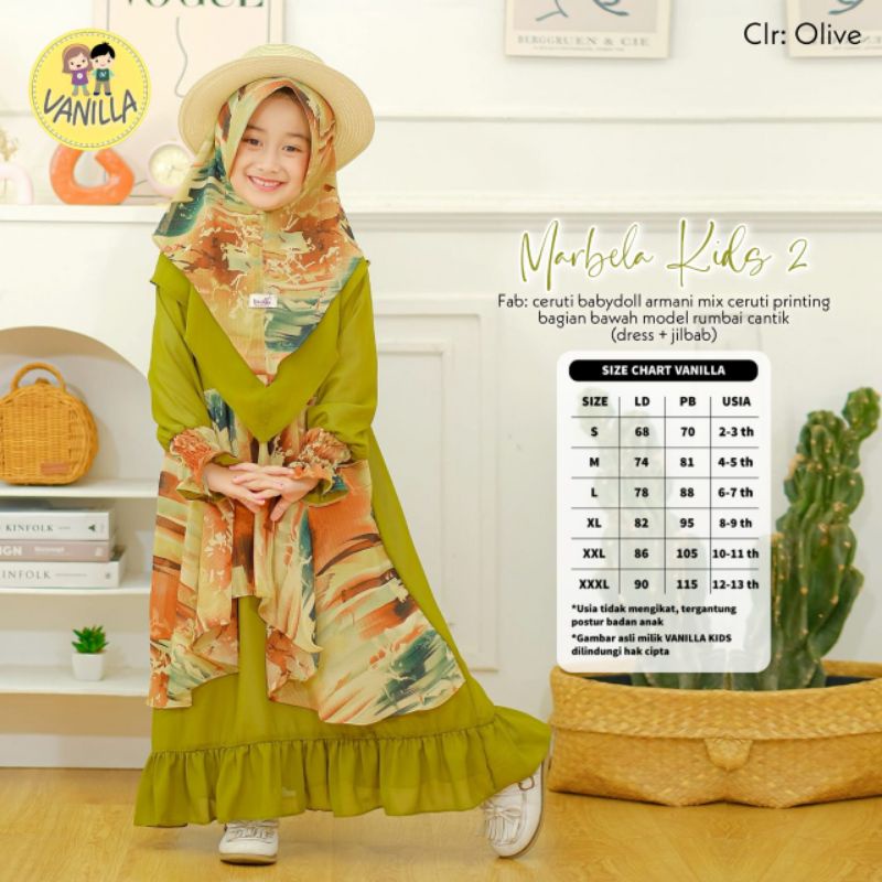 2103#GAMIS ANAK CERUTY MARBELA KIDS 2 BY VANILA
