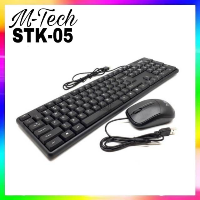 (Bayar ditempat)T&amp;T Paket Keyboard keybod key board Mouse Usb M-Tech Stk-05 wired  Mtech Stk 05