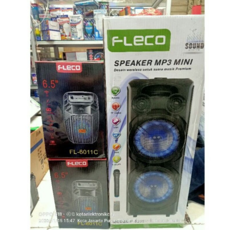 Cod Speaker Meeting Bluetooth portable wirelles Fleco F-8208 Speaker besar