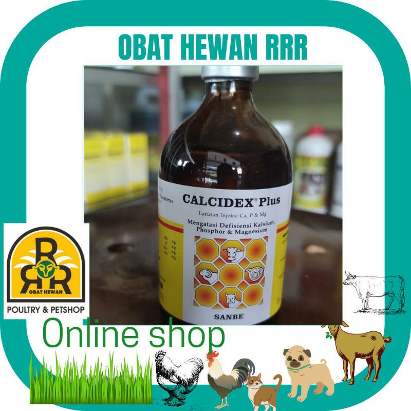 Calcidex plus 100 ml obat ternak sapi kekurangan kalsium
