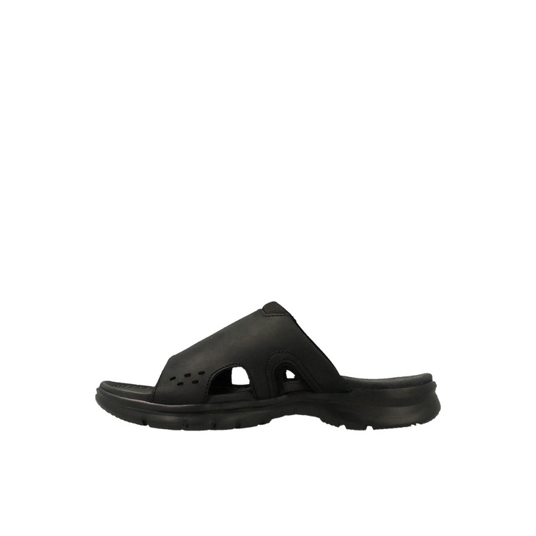 SANDAL SLIDE PAKALOLO PRIA ORIGINAL CASUAL KULIT ASLI HITAM PB24