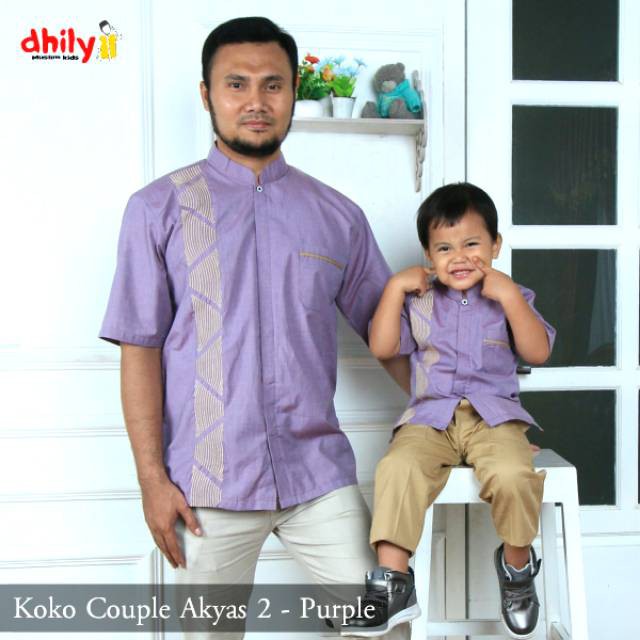 BAJU KOKO COUPLE AKYAS 2 PURPLE