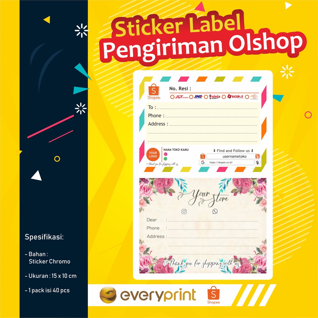 

LABEL STICKER PENGIRIMAN OLSHOP