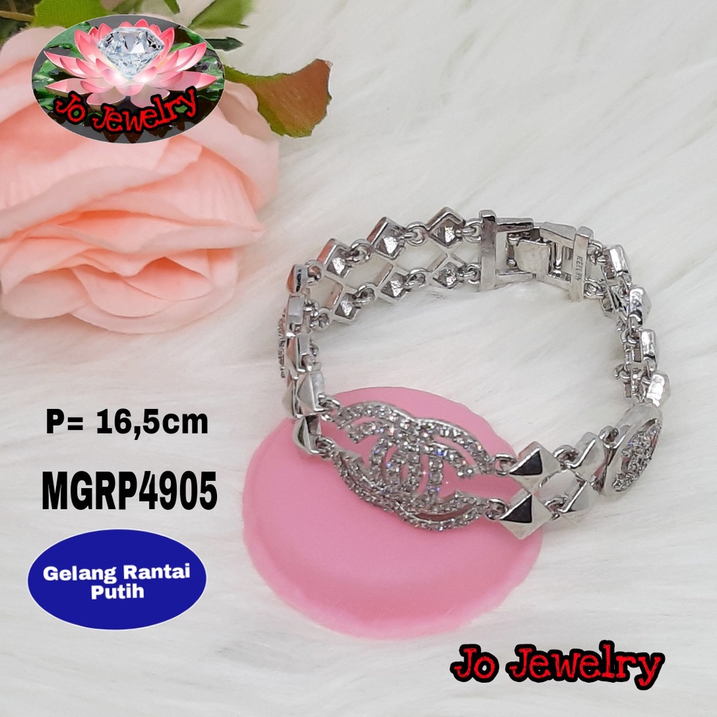 Gelang rantai xuping chanel plat warna putih