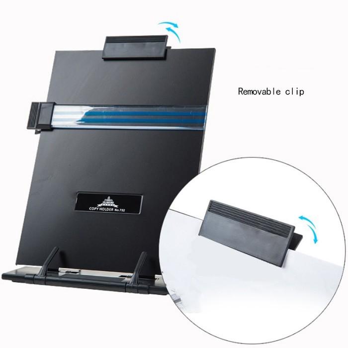 

Kiran | Triple W 7 In 1 Paper Holder Document Adjustable Peyanggah Buku Clip