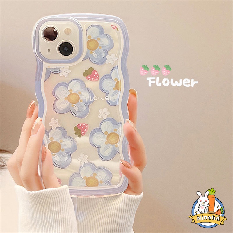 Soft Case Pelindung Bumper Shockproof Motif Bunga Biru Untuk Huawei Y9 Prime 2019 Nova 7i Nova 9 8 7 SE Pro Nova 5T 4e 3i 3e Y7A Y9s P30 Lite Honor 8X