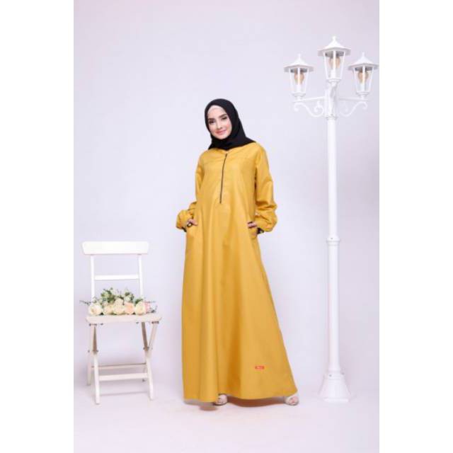 NBC 04 KUBUS GAMIS POLOS NIBRAS CASUAL DRESS BY SALSABILA MUSLIM SHOP