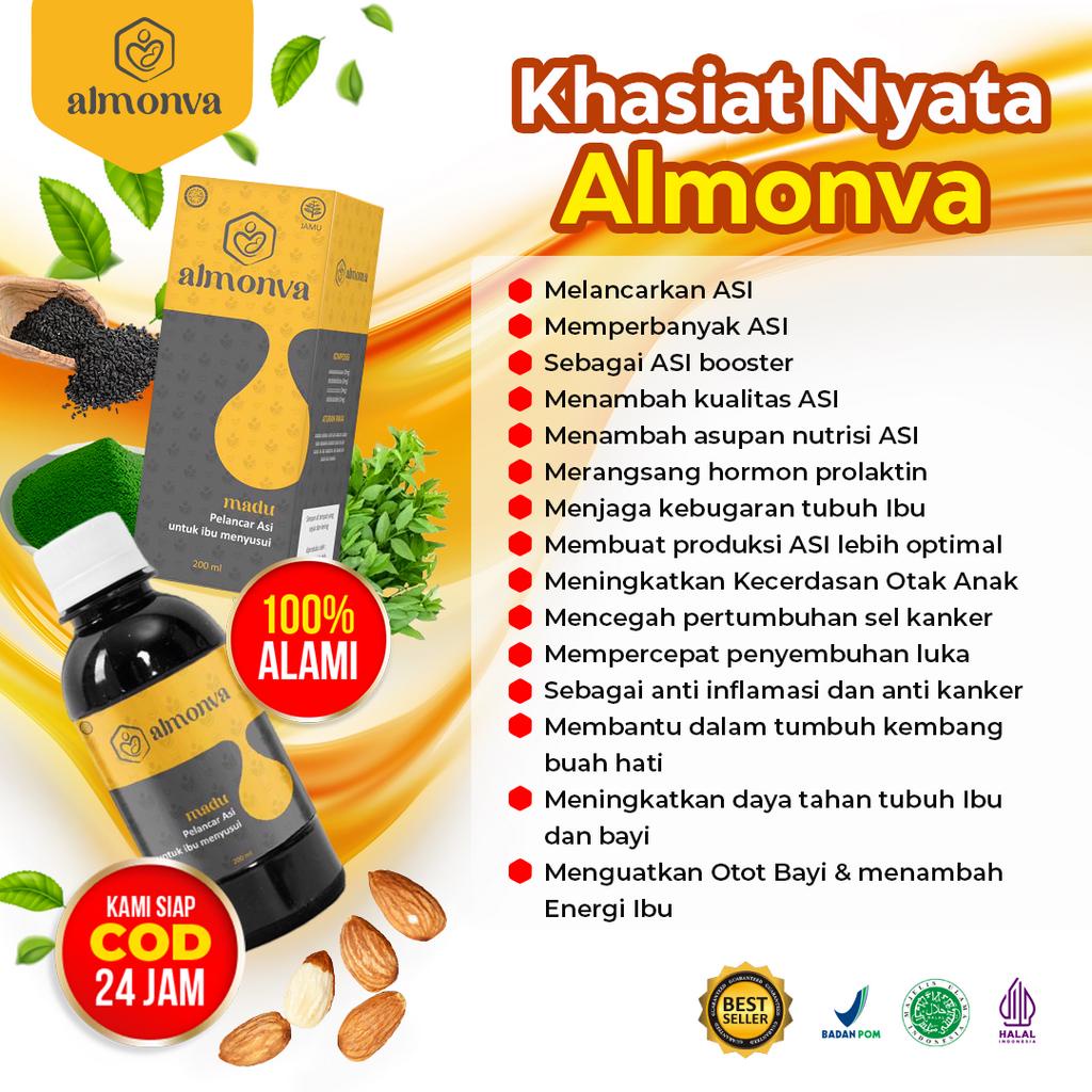 

QH Almonva Vitamin Booster Asi Ibu Menyusui 100% alami lancar Asi BPOM