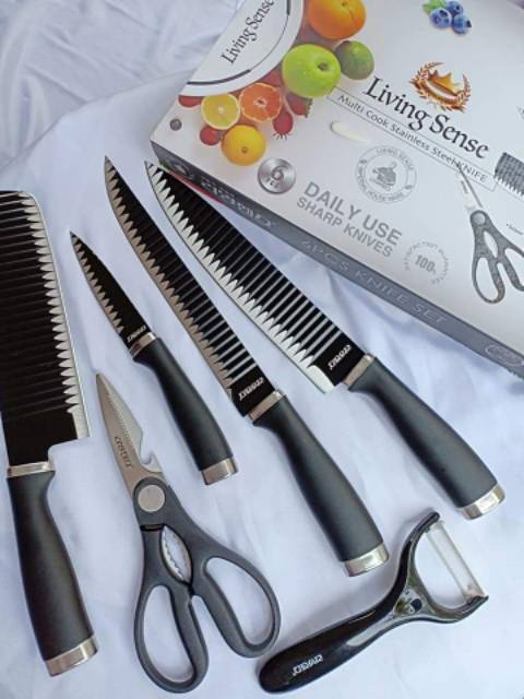 

Pisau Gunting Set Living sense knife 6pcs