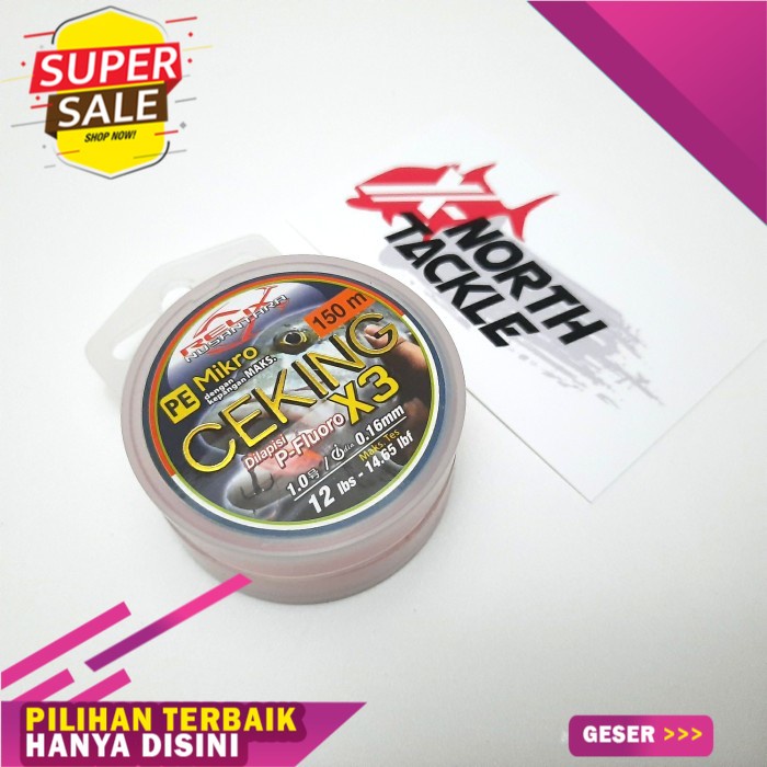 *Promo Murah* SENAR PE RELIX NUSANTARA CEKING X3 150m PE 1.0 - 12LBS - 0.16MM