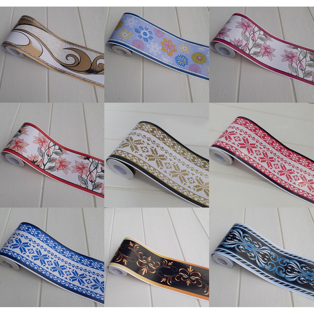 PROMO SALE BorderList Wallpaper New Border List Premium Motif Batik Bunga Kembang 3D 10cmX10meter