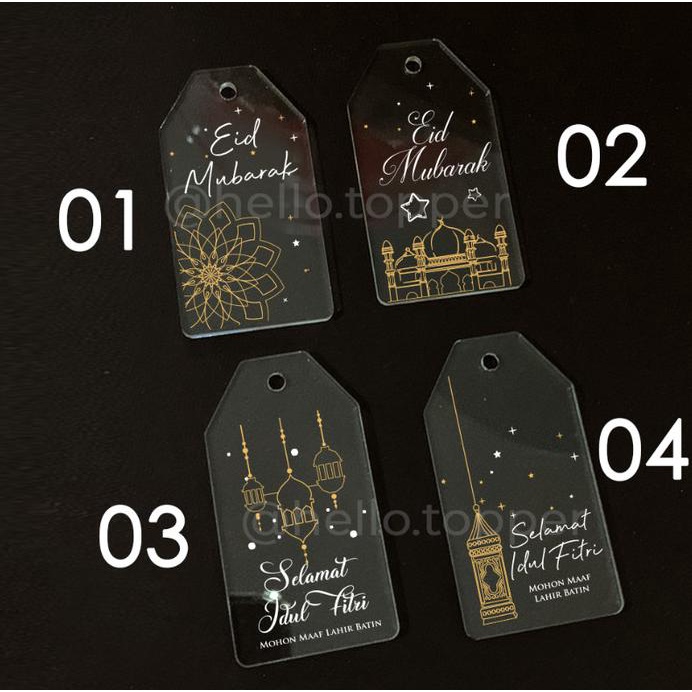 

Lebaran Idul Fitri Eid Tag Akrilik | Tag Lebaran | Hiasan Hampers Eid Diskon!!R30F