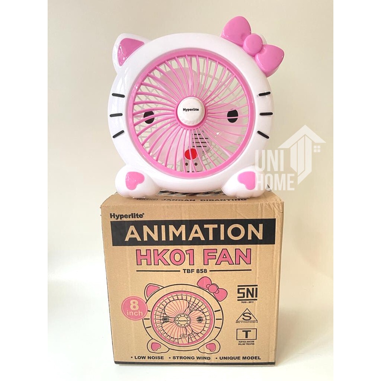 Box Fan Kipas Angin Duduk Besar Karakter Kitty 8 inch Arashi HK 04 Fan