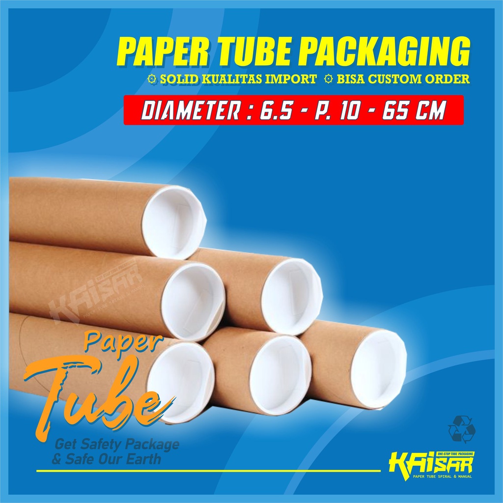 Tabung Selongsong Paper Tube Tutup Putih