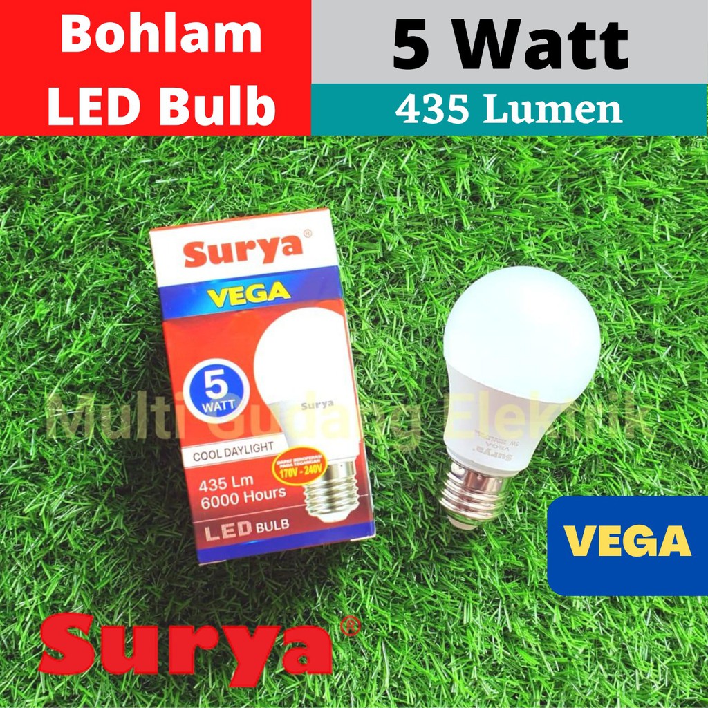 Lampu LED Bulb Surya Vega 5 Watt Putih Murah Terang Begaransi