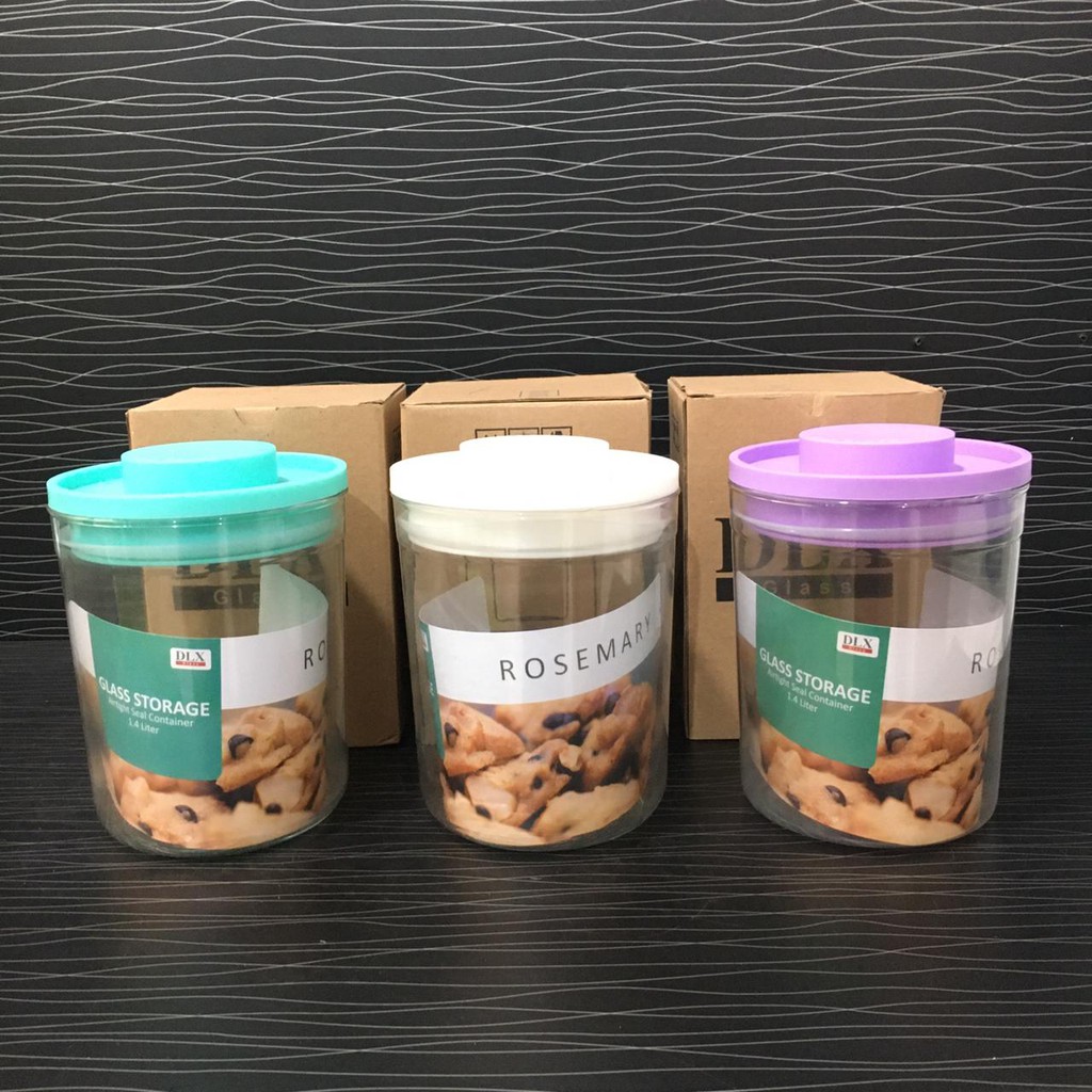 Toples Cemilan Biskuit Rosemary 1,4L Cantik Full Kedap Udara / Anti Lubang Tumpah / Anti Semut - Lebaran Cantik / Murah Meriah / Bisquite / Snack Snacks / Cookies