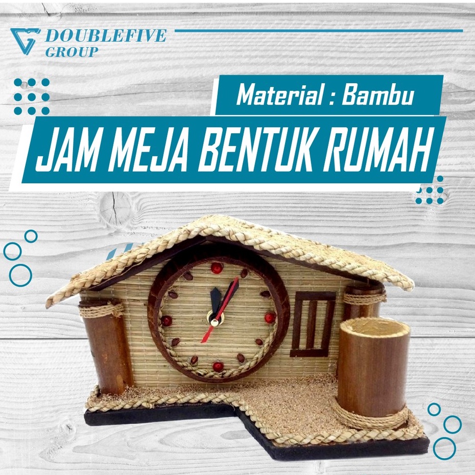 Central Kerajinan Jam Meja Unik Etnik Natural  - Cokelat