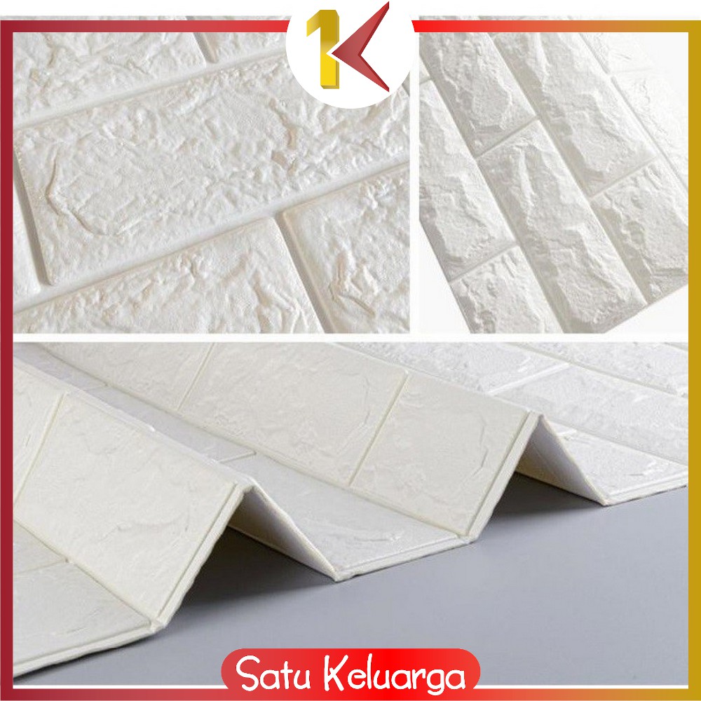 SK-C206 Wallpaper Dinding Foam 3D Kecil Motif Batu Bata / Walpaper Stiker Dinding Dekorasi Kamar-4
