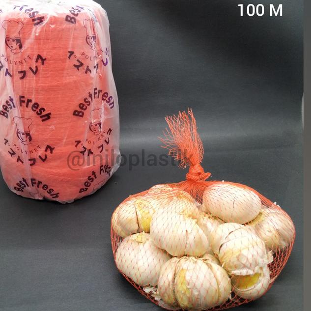 ➶ Kantong Jaring Untuk Buah Polynet Kuning/ Jaring Sayur, Bawang, Buah - Merah ➹