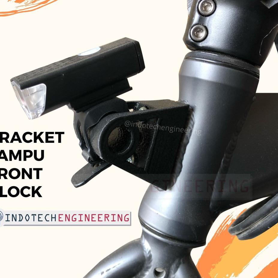 Harga Spesial.. Bracket Lampu Depan Sepeda Lipat Front Block
