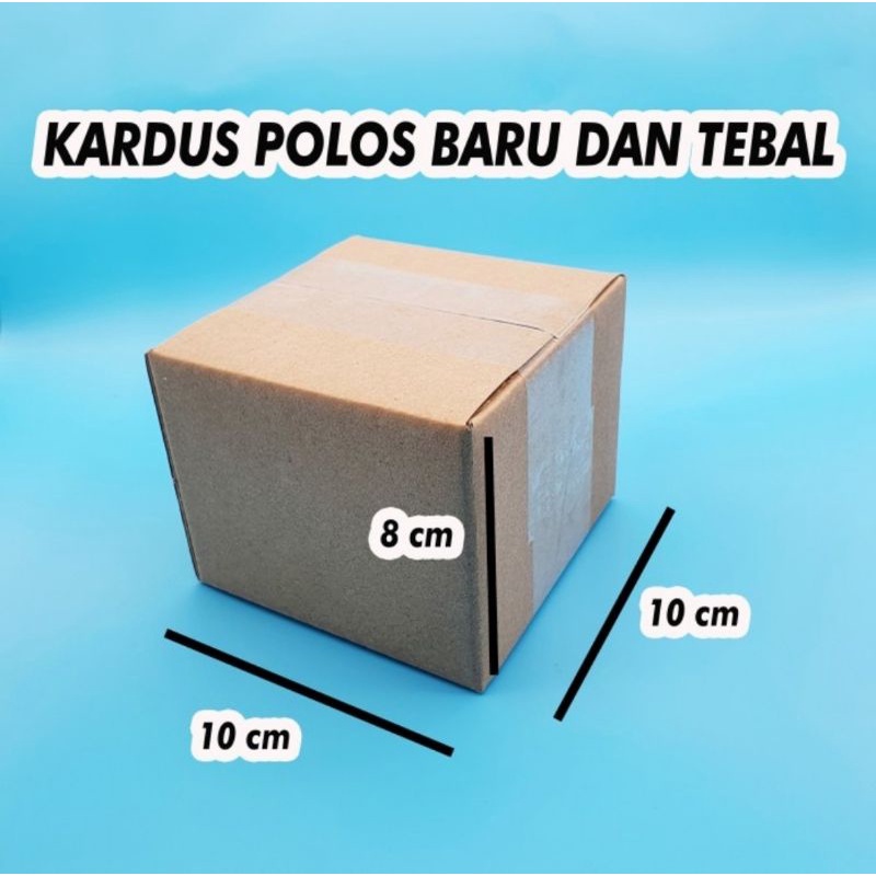 

KOTAK KARDUS POLOS BOX PACKAGING KECIL AKSESORIS SOUVENIR 10X10X8 CM