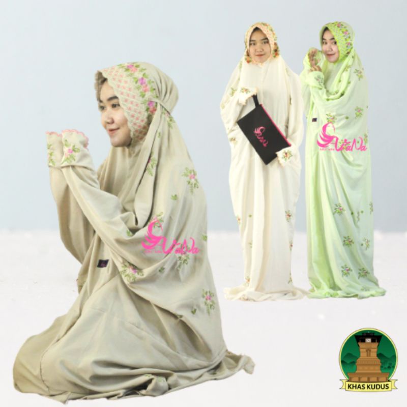 MUKENA TERUSAN LAJURAN DEWASA REMAJA POLINO SLIK SANTRI PESANTREN