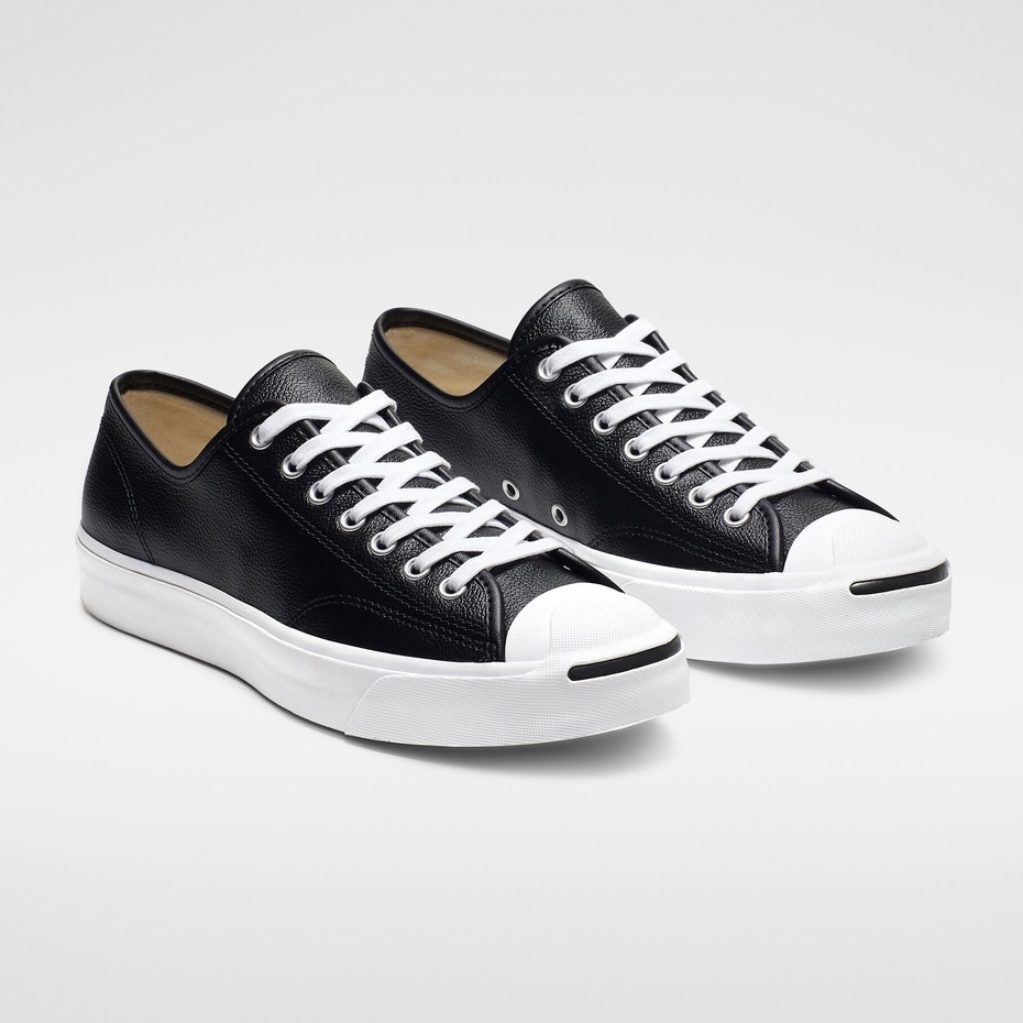 Converse Jack Purcell Low Leather Black White Leather Original 100%