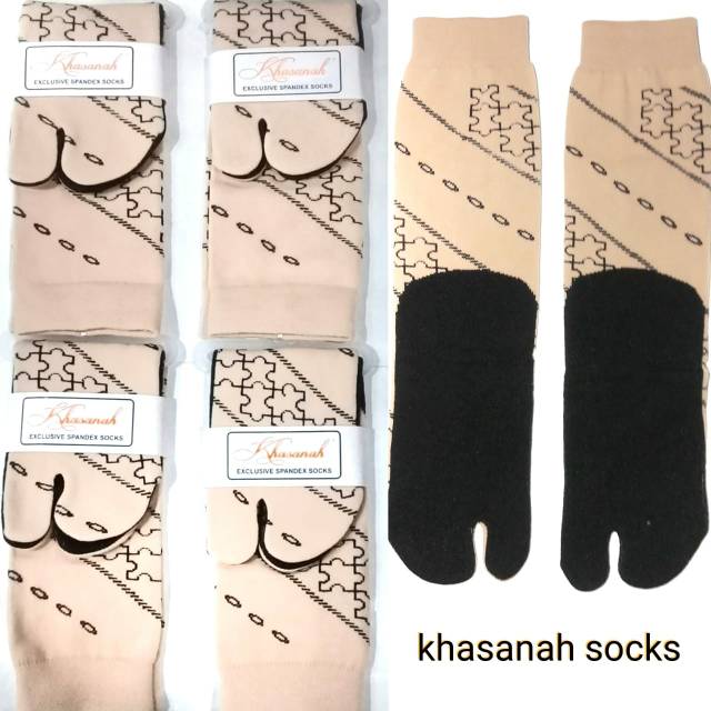 MUSLIMAH SOCKS KAKI JEMPOL MOTIF TAPAK HITAM Kaos Kaki Muslimah Jempol Sebetis Motif Kaus Kaki Cewek Kaos Kaki Muslimah Syar'i