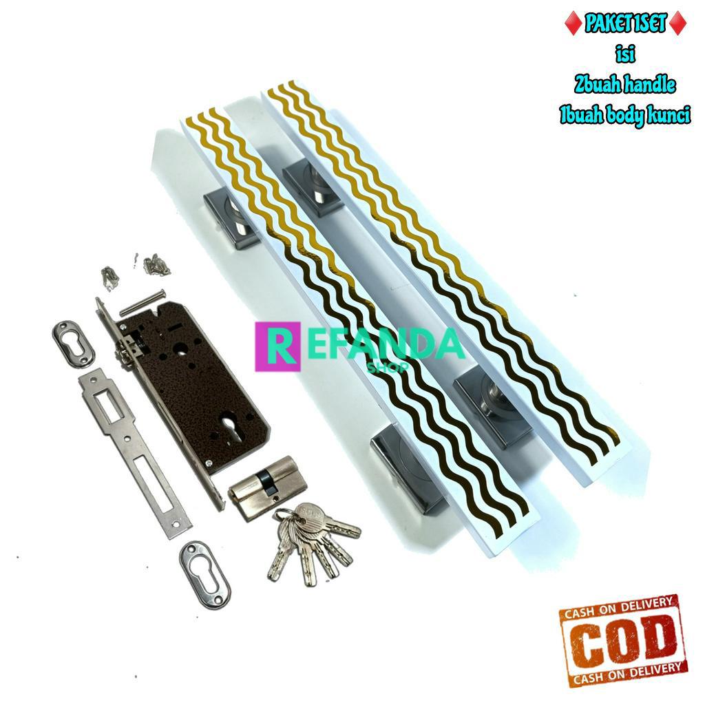 2buah gagang pintu rumah set lock body kunci untuk pintu kamar dan depan/handle instalasi pintu pili